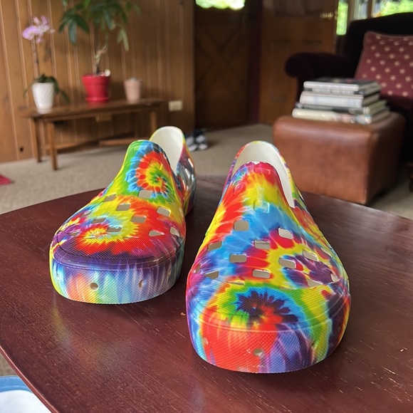 NEW Vans UA Slip On TRK Tie Dyed Rubber Comfort Sneaker NWT - Picture 2 of 7